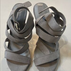 Forever 21 Light Gray Strappy Sandals